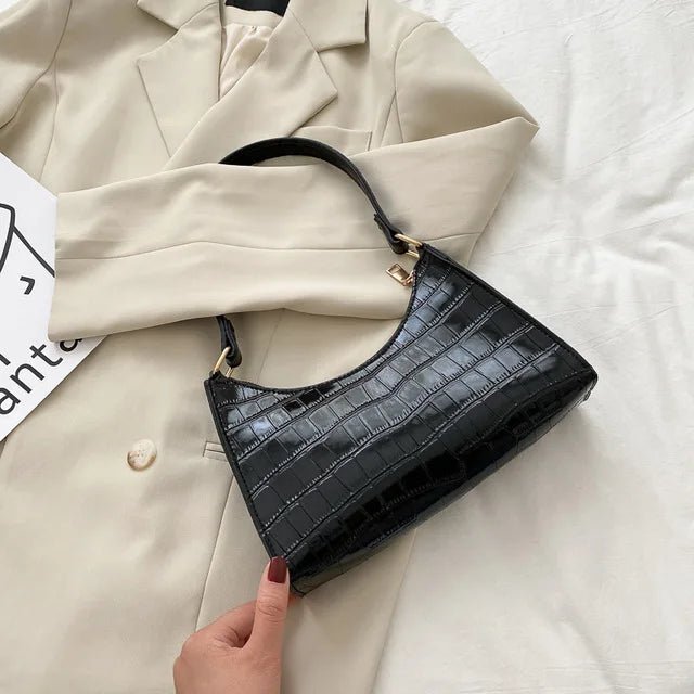 Sacs en cuir PU pour femmes, sac à main à motif d'alligator, petit sac messager sous les bras - FATAONSacs en cuir PU pour femmes, sac à main à motif d'alligator, petit sac messager sous les brasMode FemmeFATAON