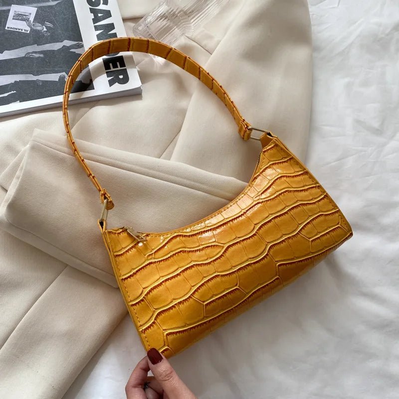 Sacs en cuir PU pour femmes, sac à main à motif d'alligator, petit sac messager sous les bras - FATAONSacs en cuir PU pour femmes, sac à main à motif d'alligator, petit sac messager sous les brasMode FemmeFATAON