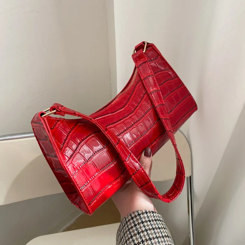 Sacs en cuir PU pour femmes, sac à main à motif d'alligator, petit sac messager sous les bras - FATAONSacs en cuir PU pour femmes, sac à main à motif d'alligator, petit sac messager sous les brasMode FemmeFATAON