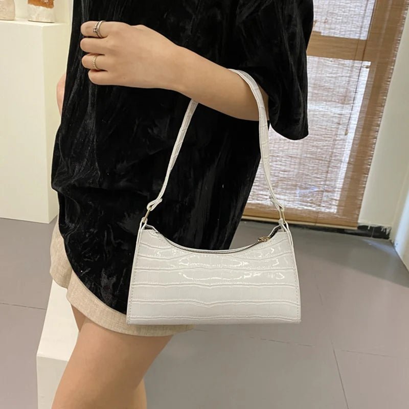 Sacs en cuir PU pour femmes, sac à main à motif d'alligator, petit sac messager sous les bras - FATAONSacs en cuir PU pour femmes, sac à main à motif d'alligator, petit sac messager sous les brasMode FemmeFATAON
