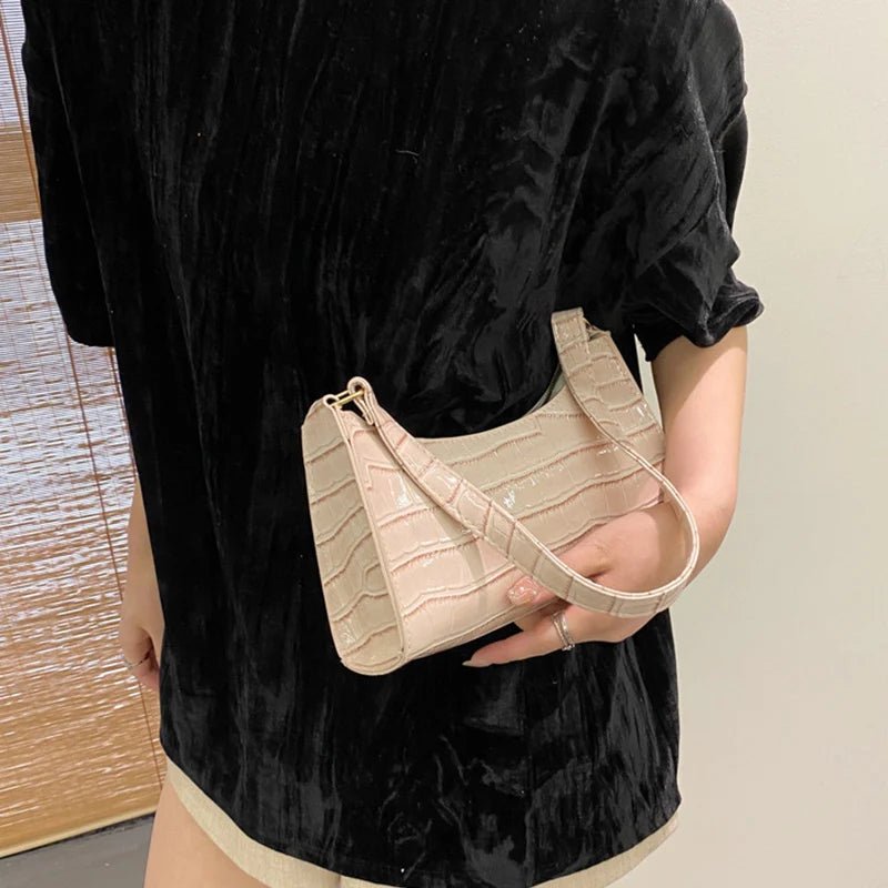 Sacs en cuir PU pour femmes, sac à main à motif d'alligator, petit sac messager sous les bras - FATAONSacs en cuir PU pour femmes, sac à main à motif d'alligator, petit sac messager sous les brasMode FemmeFATAON