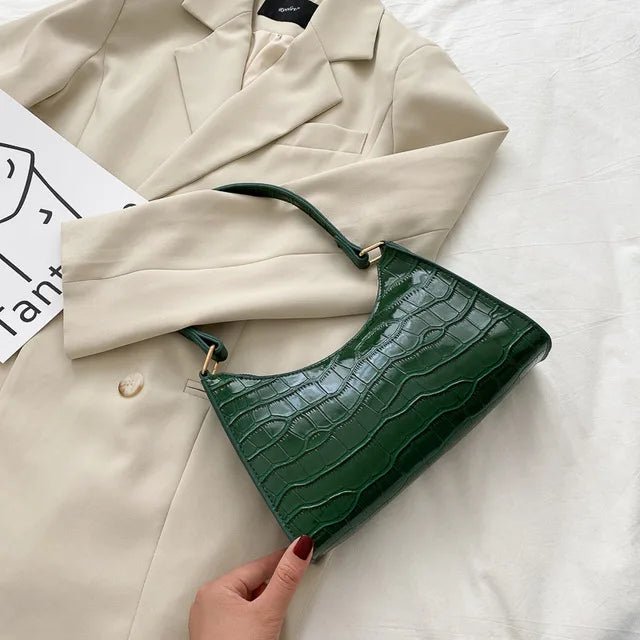 Sacs en cuir PU pour femmes, sac à main à motif d'alligator, petit sac messager sous les bras - FATAONSacs en cuir PU pour femmes, sac à main à motif d'alligator, petit sac messager sous les brasMode FemmeFATAON