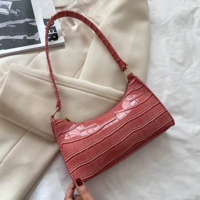 Sacs en cuir PU pour femmes, sac à main à motif d'alligator, petit sac messager sous les bras - FATAONSacs en cuir PU pour femmes, sac à main à motif d'alligator, petit sac messager sous les brasMode FemmeFATAON