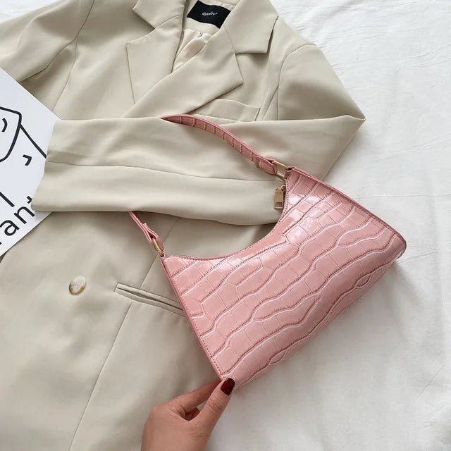 Sacs en cuir PU pour femmes, sac à main à motif d'alligator, petit sac messager sous les bras - FATAONSacs en cuir PU pour femmes, sac à main à motif d'alligator, petit sac messager sous les brasMode FemmeFATAON