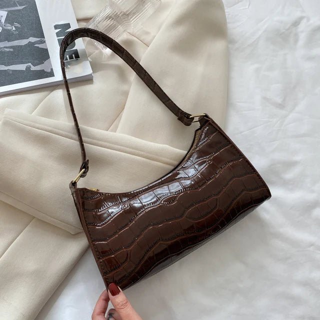 Sacs en cuir PU pour femmes, sac à main à motif d'alligator, petit sac messager sous les bras - FATAONSacs en cuir PU pour femmes, sac à main à motif d'alligator, petit sac messager sous les brasMode FemmeFATAON