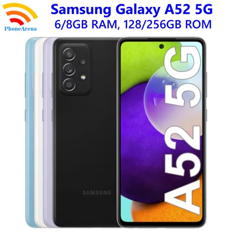 Samsung Galaxy A52 5G A526U1 A5260 A526B 128/256GB ROM 6/8GB RAM 6.5 "Snapdragon Octa Core NFC téléphone portable Android d'origine - FATAONSamsung Galaxy A52 5G A526U1 A5260 A526B 128/256GB ROM 6/8GB RAM 6.5 "Snapdragon Octa Core NFC téléphone portable Android d'origineProductivité & OrganisationFATAON