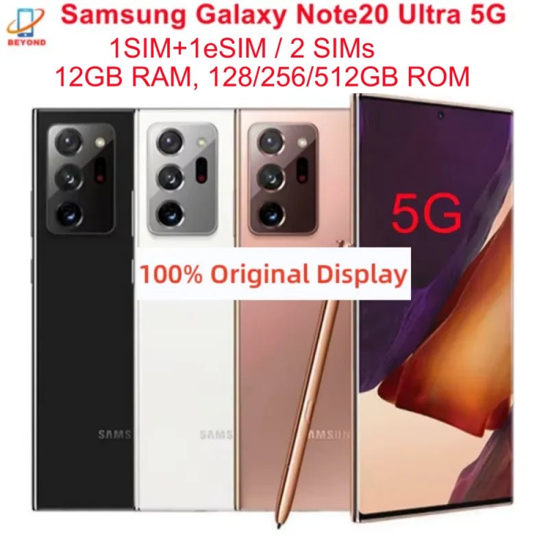 Samsung Galaxy Note 20 Note20 Ultra 5G N986U1 N986B N986N N9860 6.9 "AMOLED 12GB RAM 128/256/512GB NFC téléphone portable d'origine - FATAONSamsung Galaxy Note 20 Note20 Ultra 5G N986U1 N986B N986N N9860 6.9 "AMOLED 12GB RAM 128/256/512GB NFC téléphone portable d'origineProductivité & OrganisationFATAON
