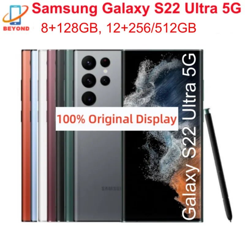 Samsung Galaxy S22 Ultra 5G S908U S908U1 S908E S908B S9080 S908N 6.8 "RAM 8/12GB ROM 128/256/512GB NFC S stylo téléphone portable d'origine - FATAONSamsung Galaxy S22 Ultra 5G S908U S908U1 S908E S908B S9080 S908N 6.8 "RAM 8/12GB ROM 128/256/512GB NFC S stylo téléphone portable d'origineProductivité & OrganisationFATAON