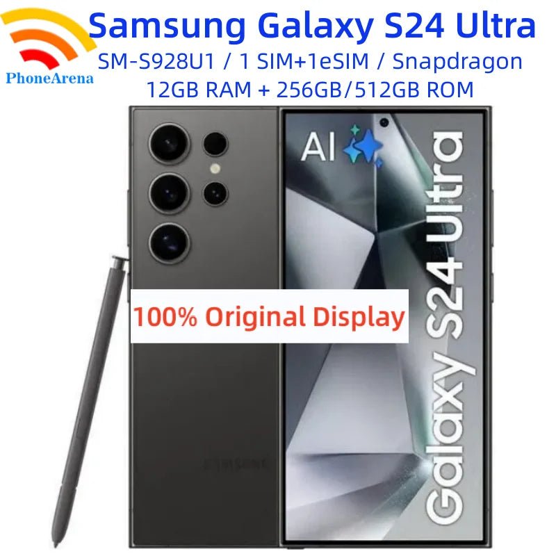 Samsung Galaxy S24 Ultra 5G 6,8 pouces 12 Go de RAM 256/512 Go de ROM Snapdragon NFC S Pen Octa Core Téléphone AI Original Débloqué - FATAONSamsung Galaxy S24 Ultra 5G 6,8 pouces 12 Go de RAM 256/512 Go de ROM Snapdragon NFC S Pen Octa Core Téléphone AI Original DébloquéProductivité & OrganisationFATAON