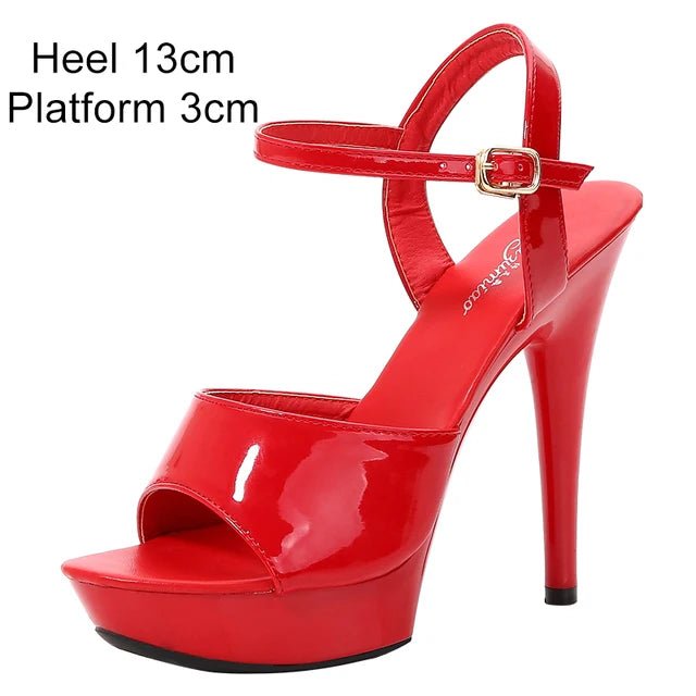 Sandales à talons hauts femmes 2026 nouvelle mode d'été 13 cm filet sauvage rouge sexy talons hauts talons fins montrer chaussures pôle danse striptease - FATAONSandales à talons hauts femmes 2026 nouvelle mode d'été 13 cm filet sauvage rouge sexy talons hauts talons fins montrer chaussures pôle danse stripteaseMode FemmeFATAON