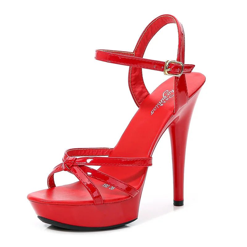 Sandales à talons hauts femmes 2026 nouvelle mode d'été 13 cm filet sauvage rouge sexy talons hauts talons fins montrer chaussures pôle danse striptease - FATAONSandales à talons hauts femmes 2026 nouvelle mode d'été 13 cm filet sauvage rouge sexy talons hauts talons fins montrer chaussures pôle danse stripteaseMode FemmeFATAON
