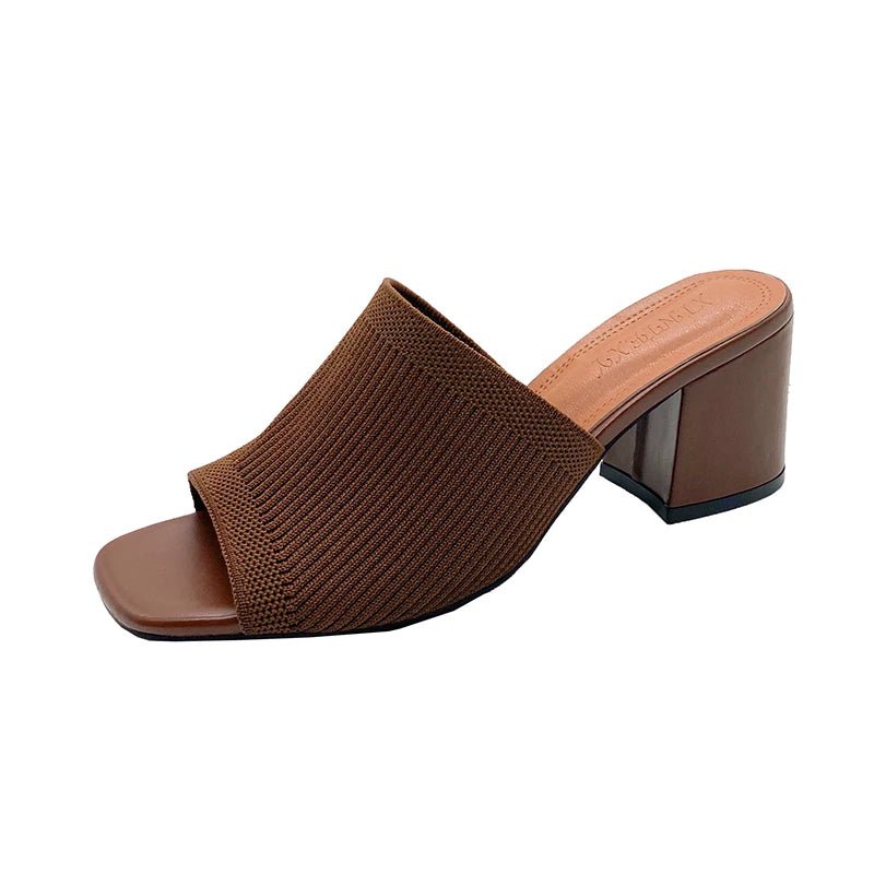 Sandales de Luxe Décontractées et Souples à Talons Hauts pour Femme, Mules Noires, Pantoufles d'Été, Chaussures d'Extérieur, Parka Ouverte, Taille 42 - FATAONSandales de Luxe Décontractées et Souples à Talons Hauts pour Femme, Mules Noires, Pantoufles d'Été, Chaussures d'Extérieur, Parka Ouverte, Taille 42Mode FemmeFATAON