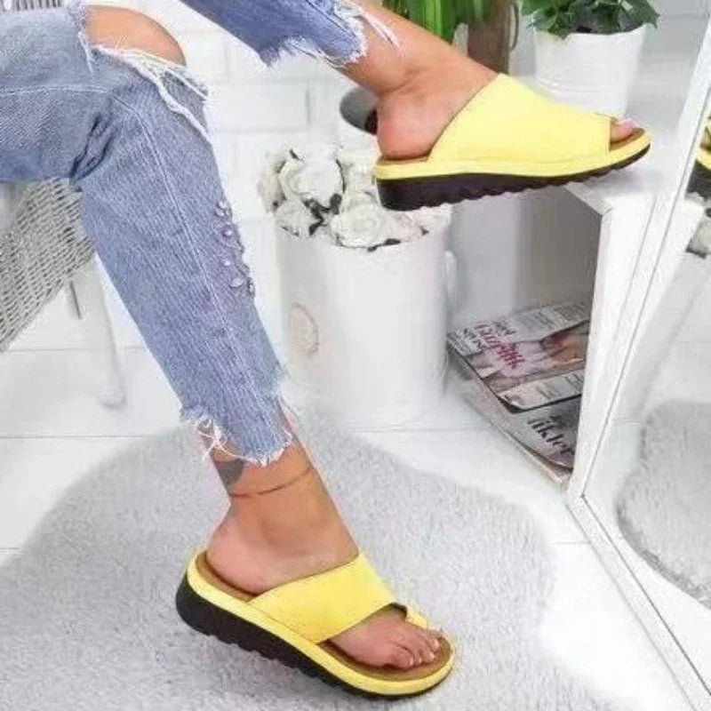 Sandales d'été pour femmes pantoufles orthopédiques correctrices d'oignon doux vêtements d'extérieur pantoufles plate-forme chaussons pour femmes Zapatos Mujer - FATAONSandales d'été pour femmes pantoufles orthopédiques correctrices d'oignon doux vêtements d'extérieur pantoufles plate-forme chaussons pour femmes Zapatos MujerMode FemmeFATAON