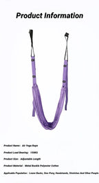 Sangle de Yoga aérienne réglable, corde de traction pour femmes, hamac extensible, fentes de jambes, entraîneur, ceinture de gymnastique, balançoire, étirement, Fitness - FATAONSangle de Yoga aérienne réglable, corde de traction pour femmes, hamac extensible, fentes de jambes, entraîneur, ceinture de gymnastique, balançoire, étirement, FitnessFitness & SportFATAON