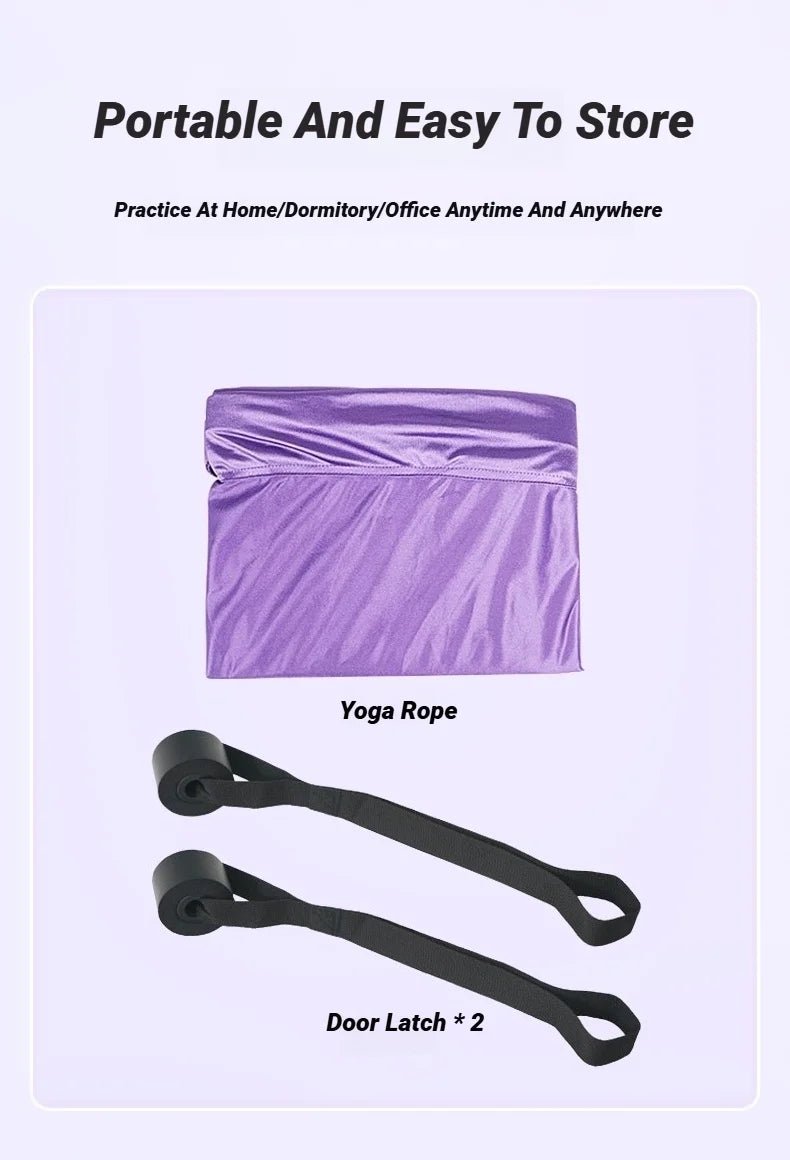 Sangle de Yoga aérienne réglable, corde de traction pour femmes, hamac extensible, fentes de jambes, entraîneur, ceinture de gymnastique, balançoire, étirement, Fitness - FATAONSangle de Yoga aérienne réglable, corde de traction pour femmes, hamac extensible, fentes de jambes, entraîneur, ceinture de gymnastique, balançoire, étirement, FitnessFitness & SportFATAON