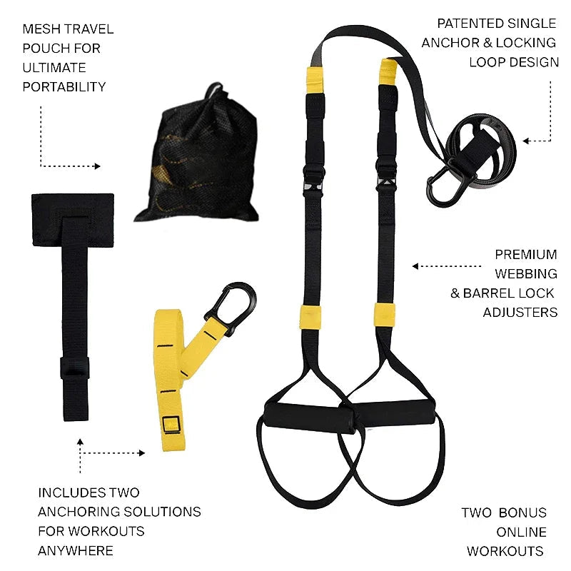 Sangle d'entraînement physique réglable, équipement de gymnastique à domicile - FATAONSangle d'entraînement physique réglable, équipement de gymnastique à domicileMateriel sportifFATAON
