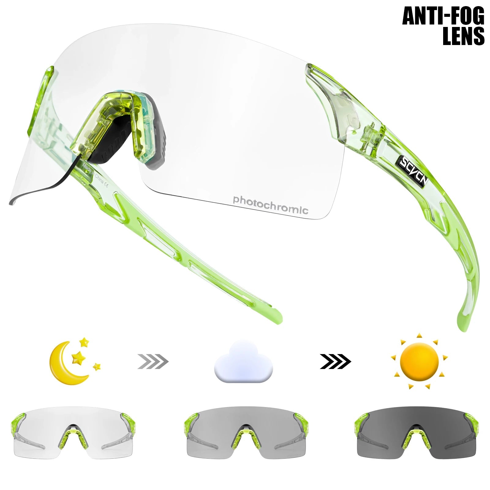 SCVCN extérieur Anti-buée photochromique lunettes de soleil hommes route Anti-buée cyclisme lunettes vélo femmes vélo vtt UV400 lunettes de sport - FATAONSCVCN extérieur Anti-buée photochromique lunettes de soleil hommes route Anti-buée cyclisme lunettes vélo femmes vélo vtt UV400 lunettes de sportMode HommeFATAON