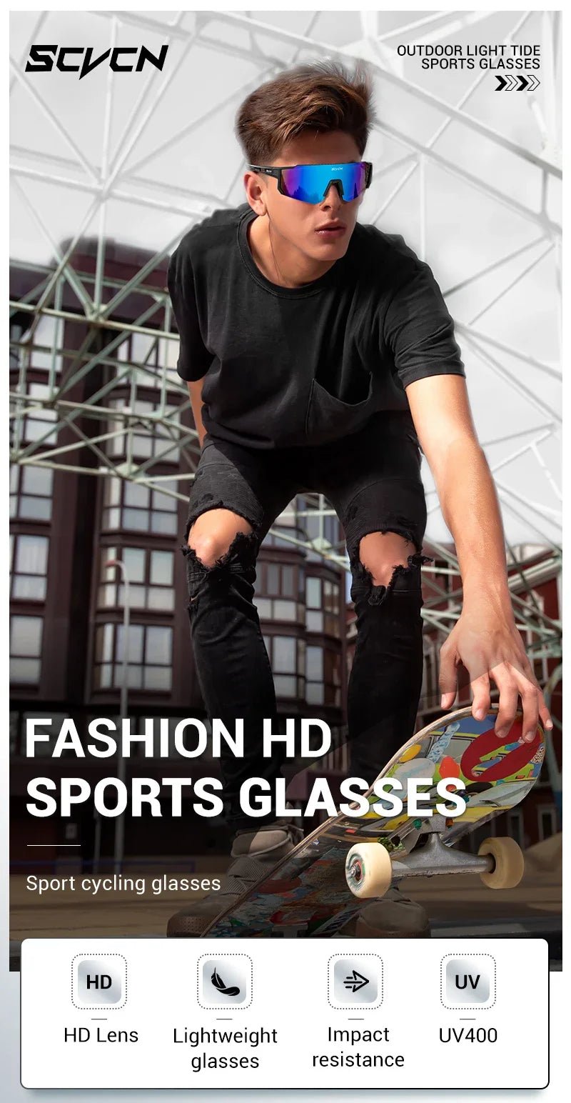 SCVCN New Outdoor Cycling Sunglasses Men Women MTB Driving Bike Glasses Sports Climbing Protective Glasses Bicycle UV400 Goggles - Fix & GoSCVCN New Outdoor Cycling Sunglasses Men Women MTB Driving Bike Glasses Sports Climbing Protective Glasses Bicycle UV400 GogglesFitness & SportFix & Go