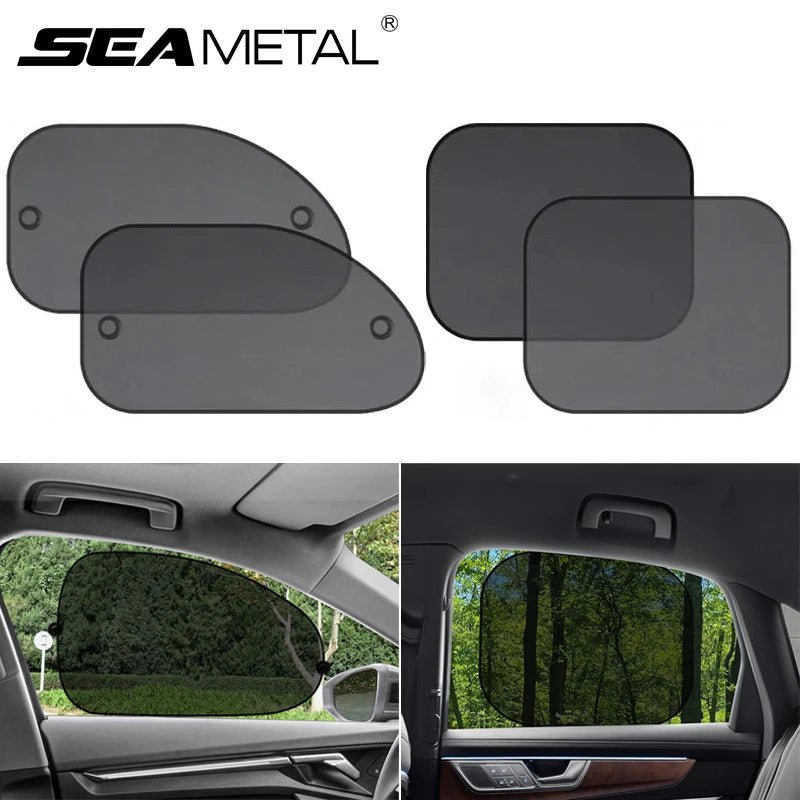SEAMETAL pare-soleil de voiture rideau de fenêtre latérale avant fenêtre arrière pare-soleil été UV blocage ventouse rideaux de Protection solaire de voiture - FATAONSEAMETAL pare-soleil de voiture rideau de fenêtre latérale avant fenêtre arrière pare-soleil été UV blocage ventouse rideaux de Protection solaire de voitureAccessoire AutoFATAON