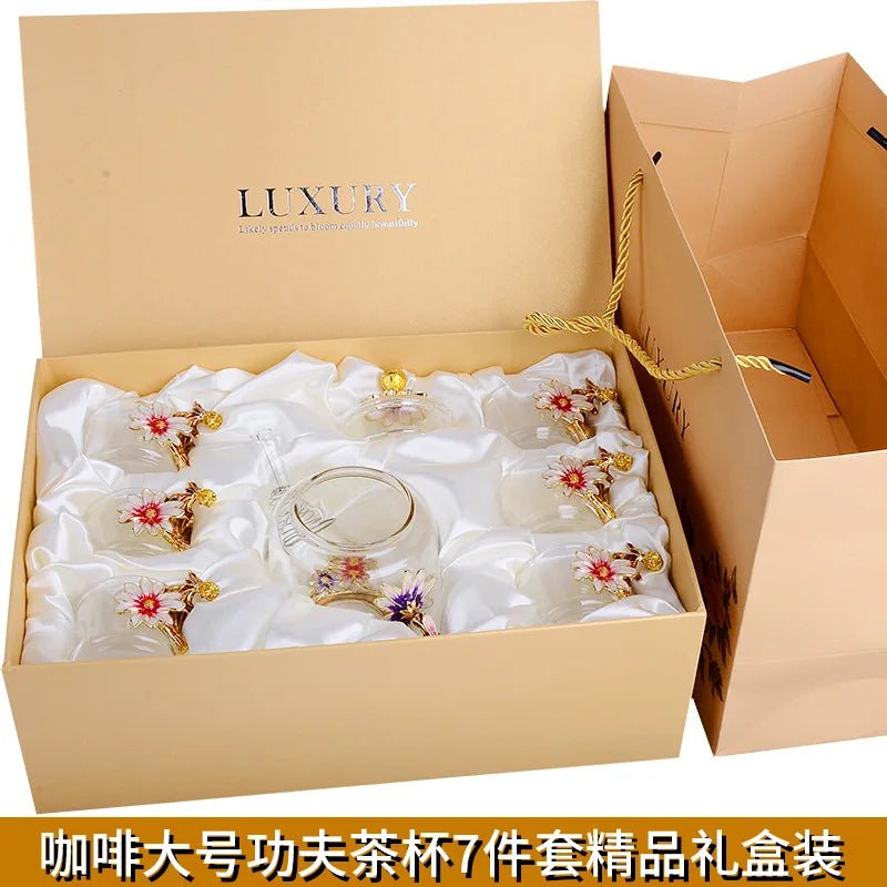 Service à thé en émail pour Kung Fu, tasses, tasses, verres résistants à la chaleur - FATAONService à thé en émail pour Kung Fu, tasses, tasses, verres résistants à la chaleurSolutions MaisonFATAON