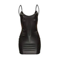 Sexy robe en cuir PU dos nu Club fête robe courte solide noir moulante Push Up Mini robe tenue de soirée mode femmes robe - FATAONSexy robe en cuir PU dos nu Club fête robe courte solide noir moulante Push Up Mini robe tenue de soirée mode femmes robeMode FemmeFATAON