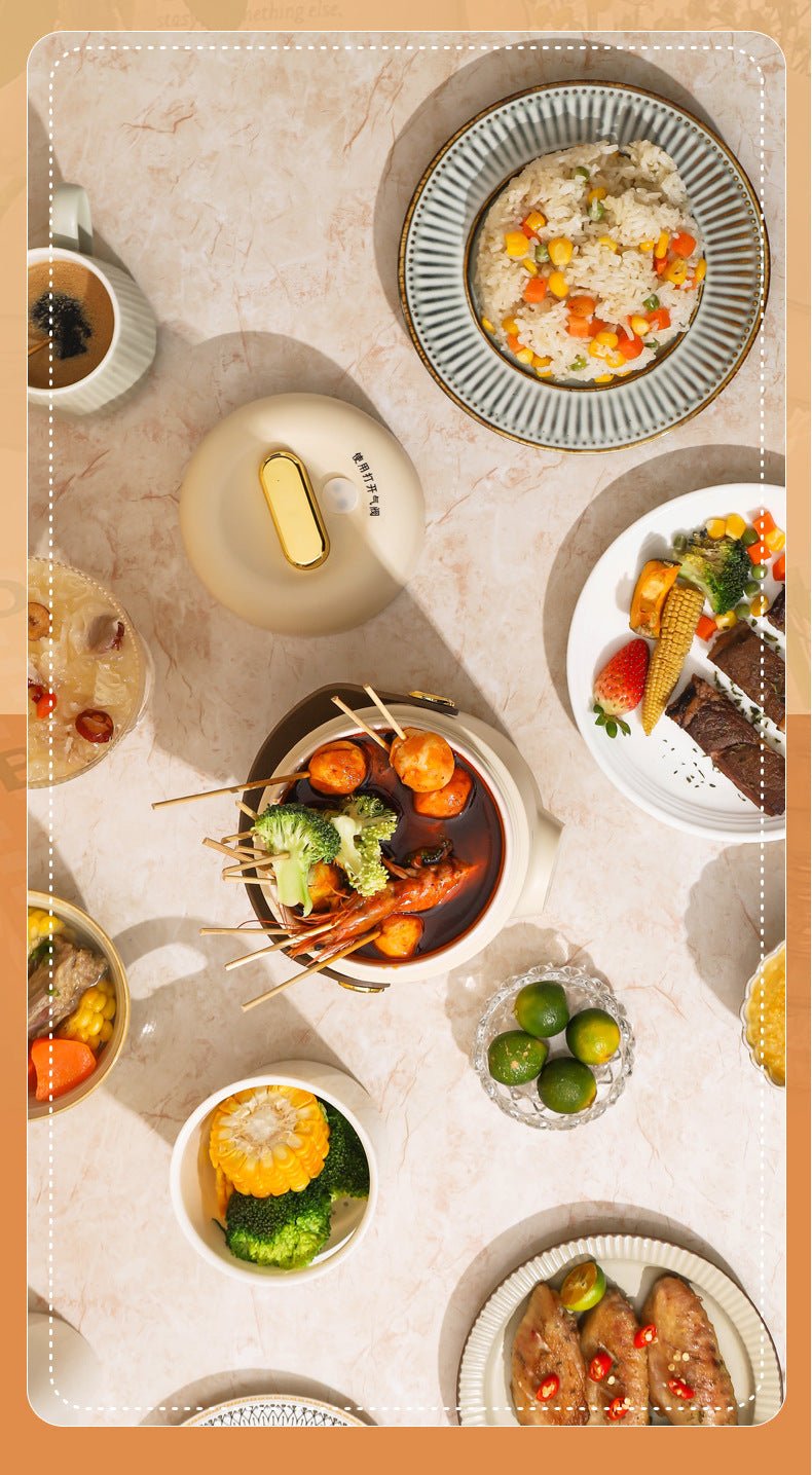Shake the sound net red electric cooker portable soup porridge artifact 1.2L stainless steel electric cooker multifunctional reservation lifting - FATAONShake the sound net red electric cooker portable soup porridge artifact 1.2L stainless steel electric cooker multifunctional reservation liftingSolutions MaisonFATAON