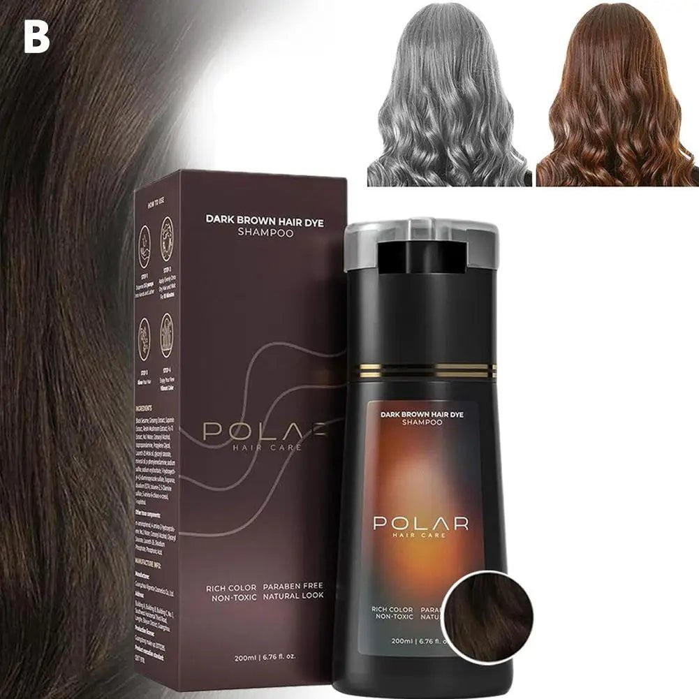 Shampoing de teinture capillaire pour cheveux gris pour femmes et hommes, Kit de teinture capillaire naturelle, Semi-permanent, noir, marron, violet, 200ml - FATAONShampoing de teinture capillaire pour cheveux gris pour femmes et hommes, Kit de teinture capillaire naturelle, Semi-permanent, noir, marron, violet, 200mlBeauté HommeFATAON
