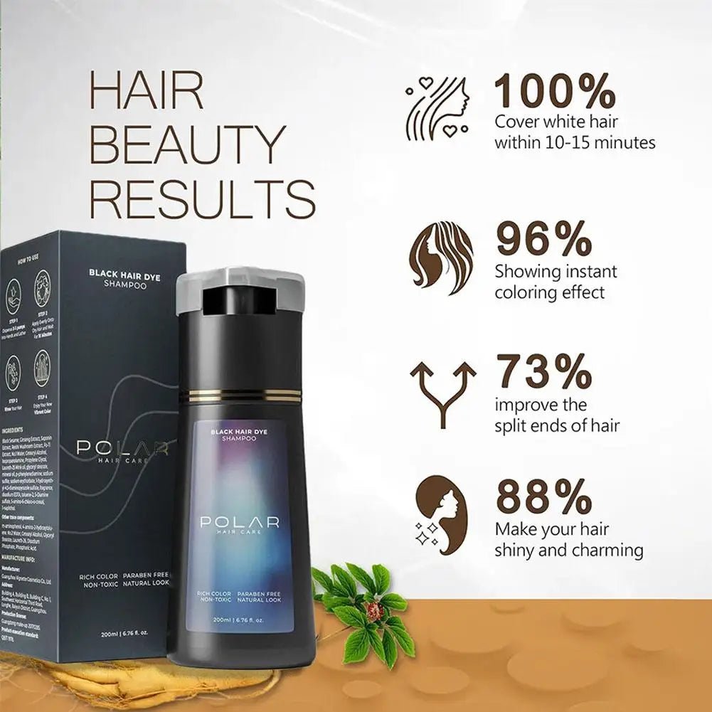 Shampoing de teinture capillaire pour cheveux gris pour femmes et hommes, Kit de teinture capillaire naturelle, Semi-permanent, noir, marron, violet, 200ml - FATAONShampoing de teinture capillaire pour cheveux gris pour femmes et hommes, Kit de teinture capillaire naturelle, Semi-permanent, noir, marron, violet, 200mlBeauté HommeFATAON