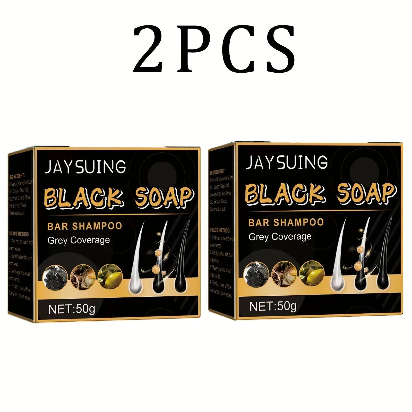 Shampoing pour cheveux, savon noir Polygonum Multiflorum, savon réparateur pour cheveux blancs, ensemble de soins capillaires, nourrissant, Anti-pelliculaire, teinture pour cheveux - FATAONShampoing pour cheveux, savon noir Polygonum Multiflorum, savon réparateur pour cheveux blancs, ensemble de soins capillaires, nourrissant, Anti-pelliculaire, teinture pour cheveuxBeauté HommeFATAON