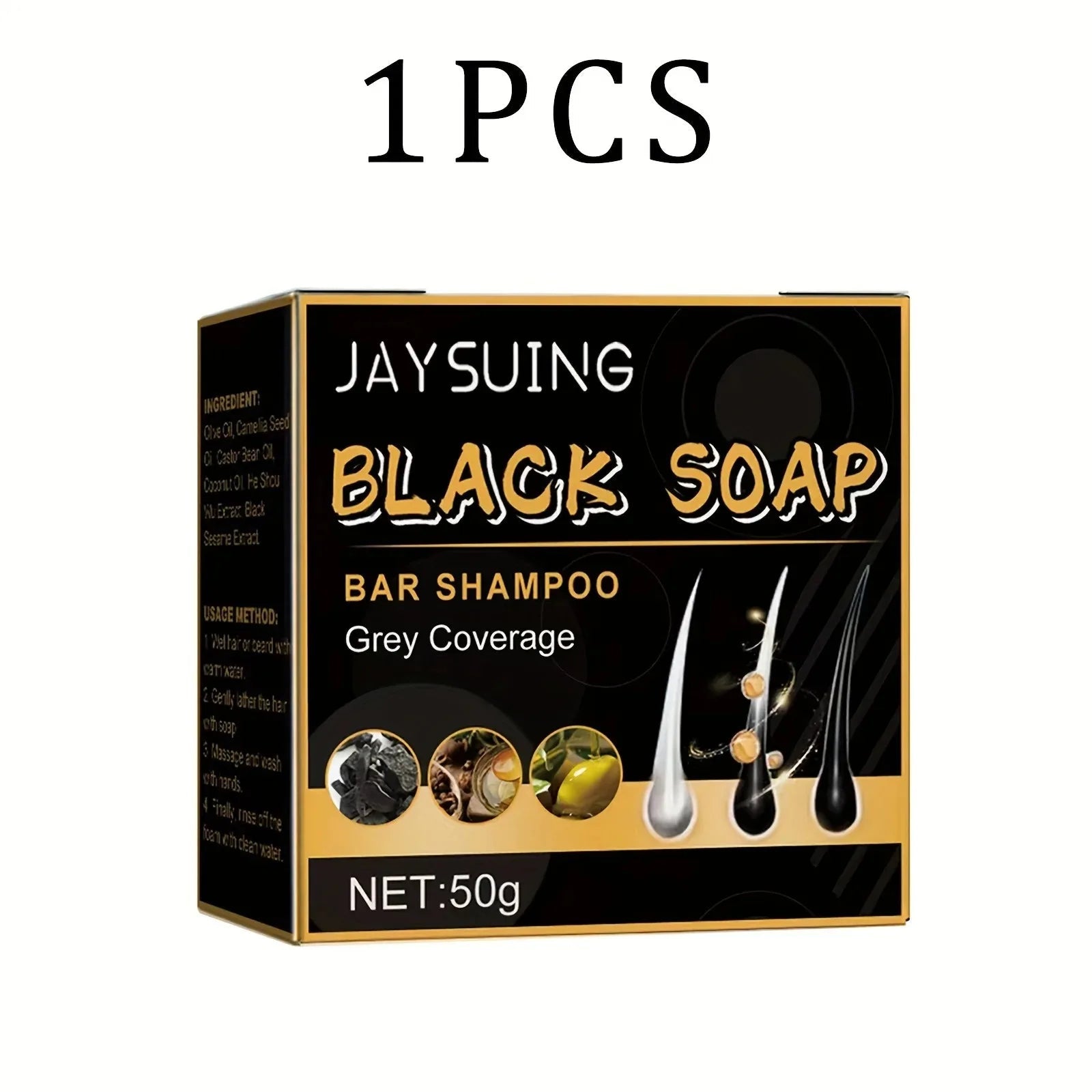 Shampoing pour cheveux, savon noir Polygonum Multiflorum, savon réparateur pour cheveux blancs, ensemble de soins capillaires, nourrissant, Anti-pelliculaire, teinture pour cheveux - FATAONShampoing pour cheveux, savon noir Polygonum Multiflorum, savon réparateur pour cheveux blancs, ensemble de soins capillaires, nourrissant, Anti-pelliculaire, teinture pour cheveuxBeauté HommeFATAON