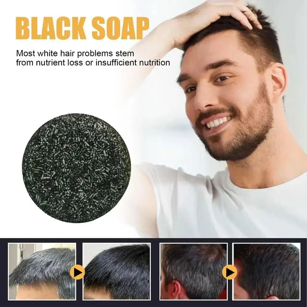 Shampoing pour cheveux, savon noir Polygonum Multiflorum, savon réparateur pour cheveux blancs, ensemble de soins capillaires, nourrissant, Anti-pelliculaire, teinture pour cheveux - FATAONShampoing pour cheveux, savon noir Polygonum Multiflorum, savon réparateur pour cheveux blancs, ensemble de soins capillaires, nourrissant, Anti-pelliculaire, teinture pour cheveuxBeauté HommeFATAON