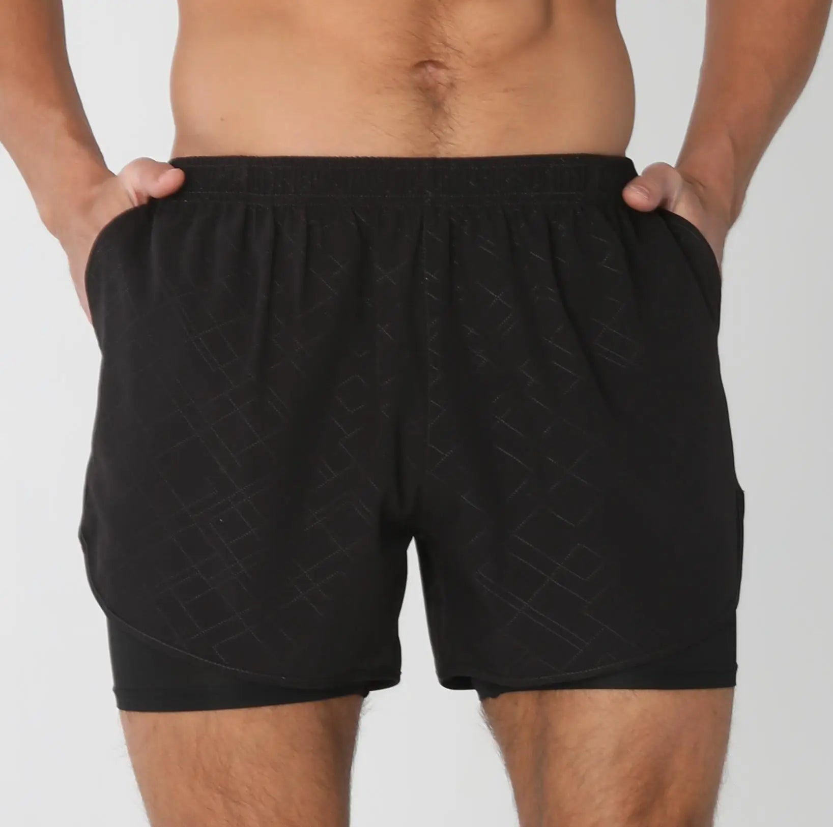 Short de course avec poches doublées pour homme, séchage rapide, léger, respirant, athlétique, sport, entraînement, boucle serviette - FATAONShort de course avec poches doublées pour homme, séchage rapide, léger, respirant, athlétique, sport, entraînement, boucle servietteSport HommeFATAON