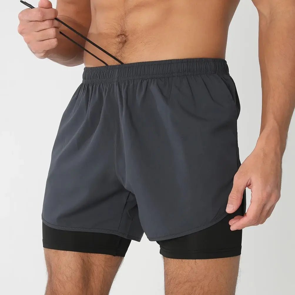 Short de course avec poches doublées pour homme, séchage rapide, léger, respirant, athlétique, sport, entraînement, boucle serviette - FATAONShort de course avec poches doublées pour homme, séchage rapide, léger, respirant, athlétique, sport, entraînement, boucle servietteSport HommeFATAON