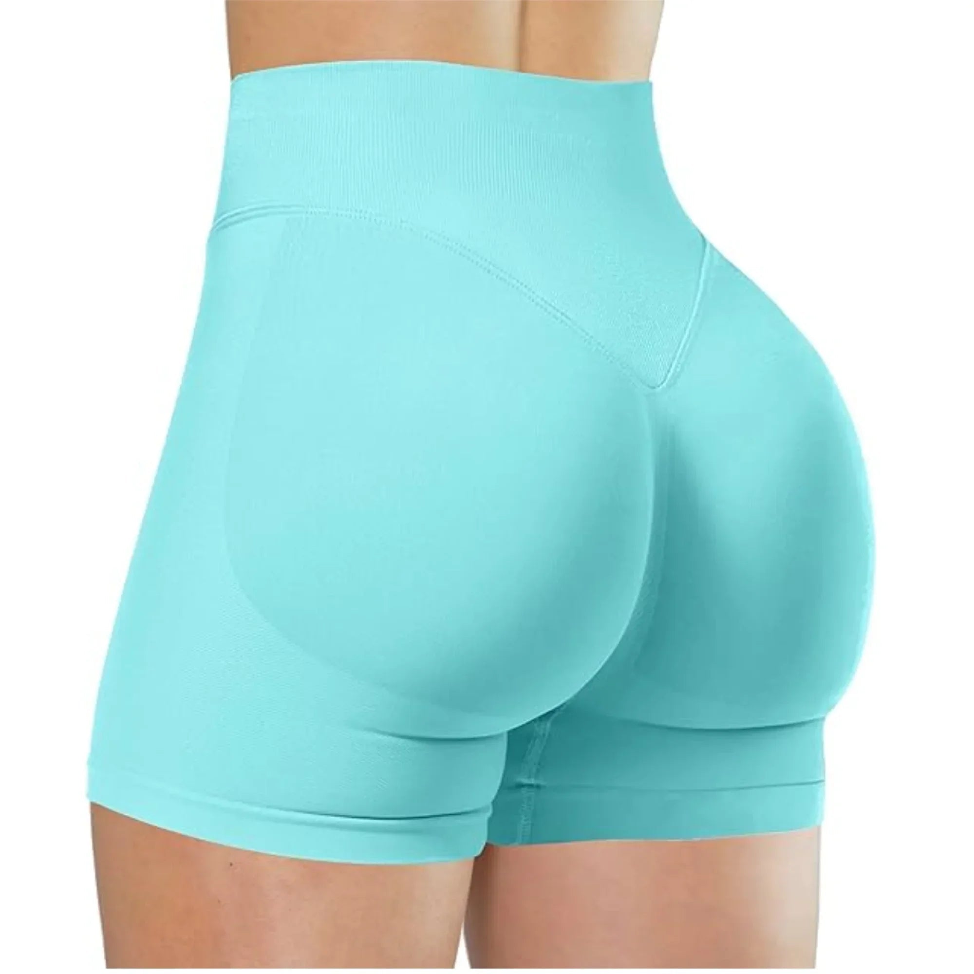 Short de sport pour femme sans couture, taille haute, moulant, pour fitness, entraînement, yoga, course à pied, cyclisme, avec effet push-up - FATAONShort de sport pour femme sans couture, taille haute, moulant, pour fitness, entraînement, yoga, course à pied, cyclisme, avec effet push-upMode FemmeFATAON