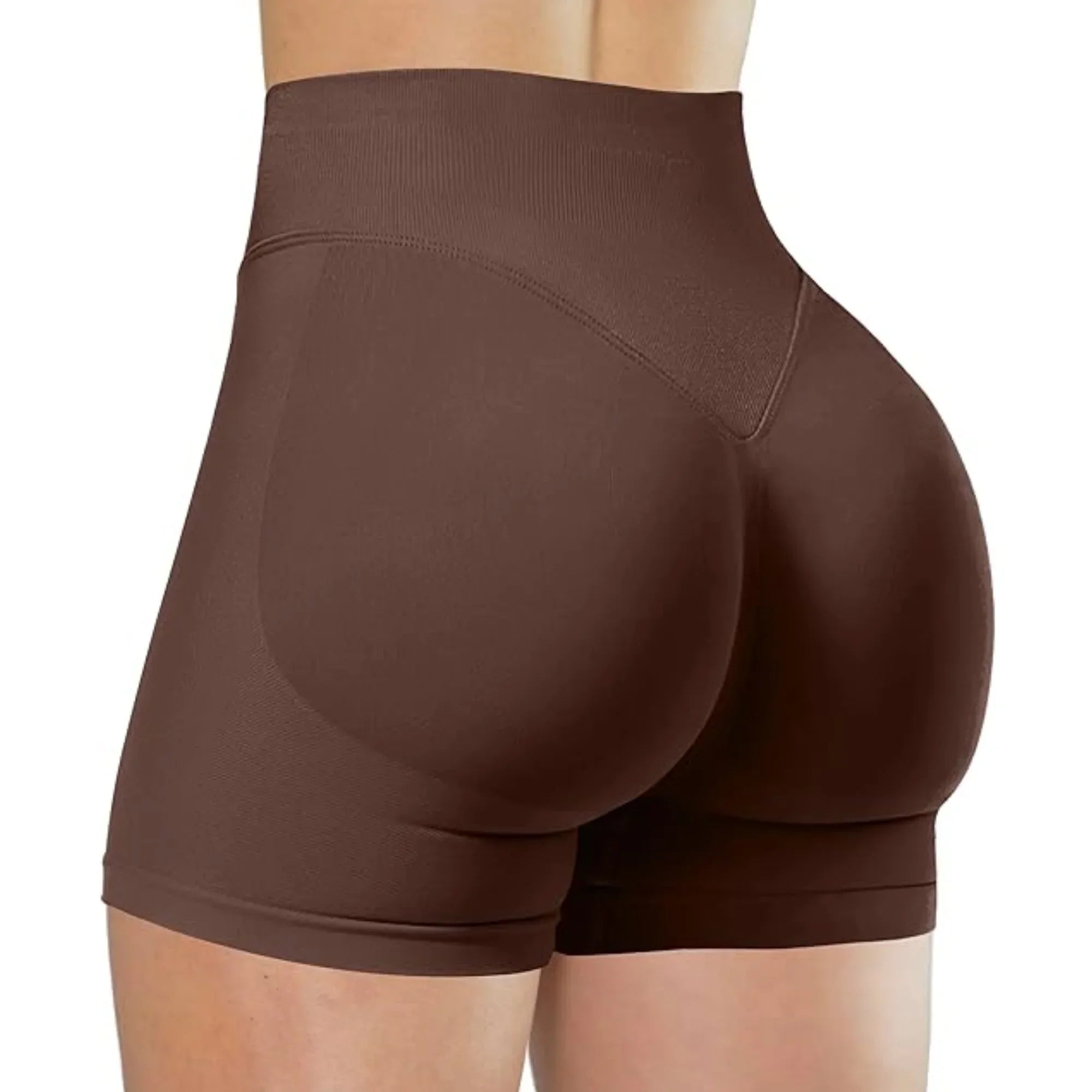 Short de sport pour femme sans couture, taille haute, moulant, pour fitness, entraînement, yoga, course à pied, cyclisme, avec effet push-up - FATAONShort de sport pour femme sans couture, taille haute, moulant, pour fitness, entraînement, yoga, course à pied, cyclisme, avec effet push-upMode FemmeFATAON