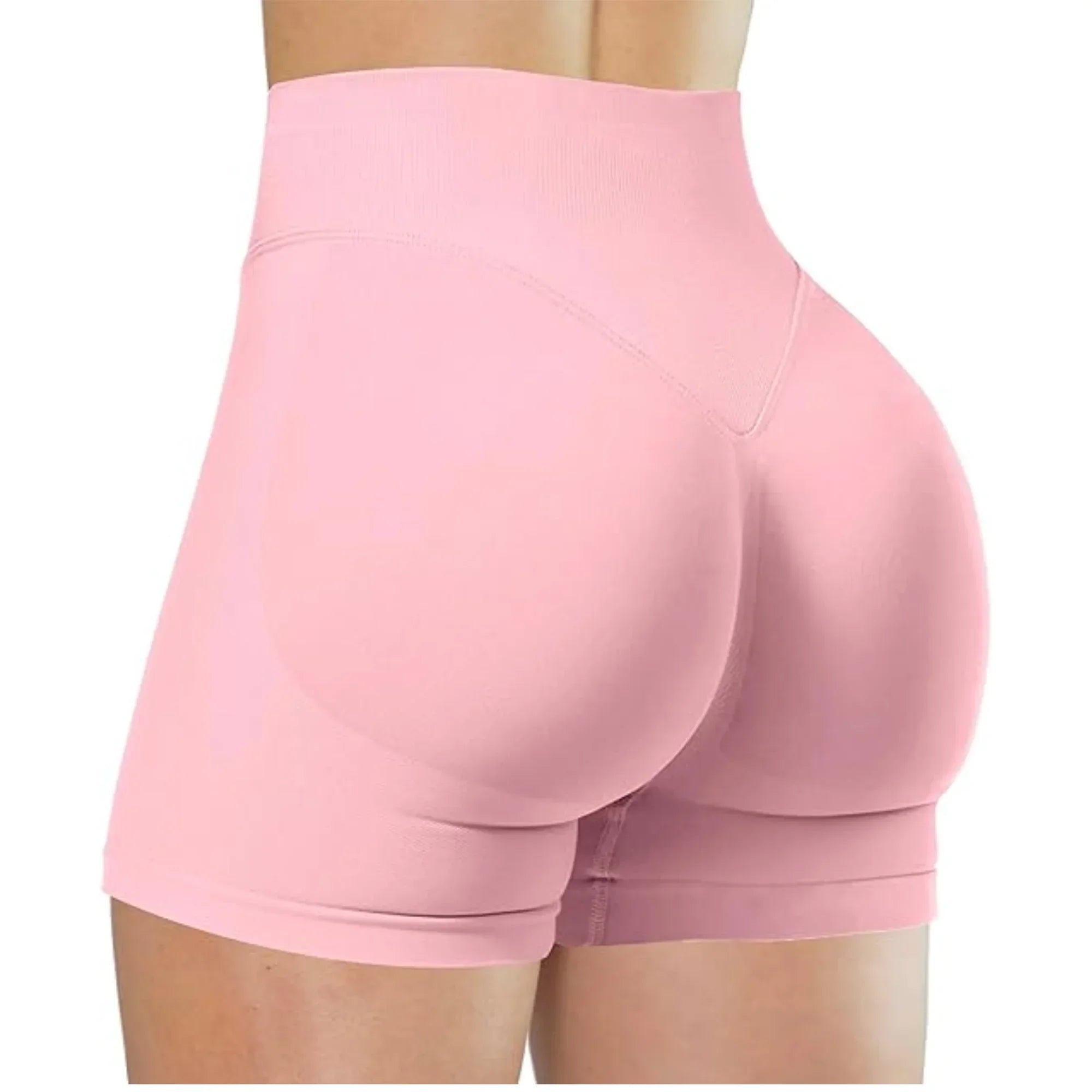 Short de sport pour femme sans couture, taille haute, moulant, pour fitness, entraînement, yoga, course à pied, cyclisme, avec effet push-up - FATAONShort de sport pour femme sans couture, taille haute, moulant, pour fitness, entraînement, yoga, course à pied, cyclisme, avec effet push-upMode FemmeFATAON