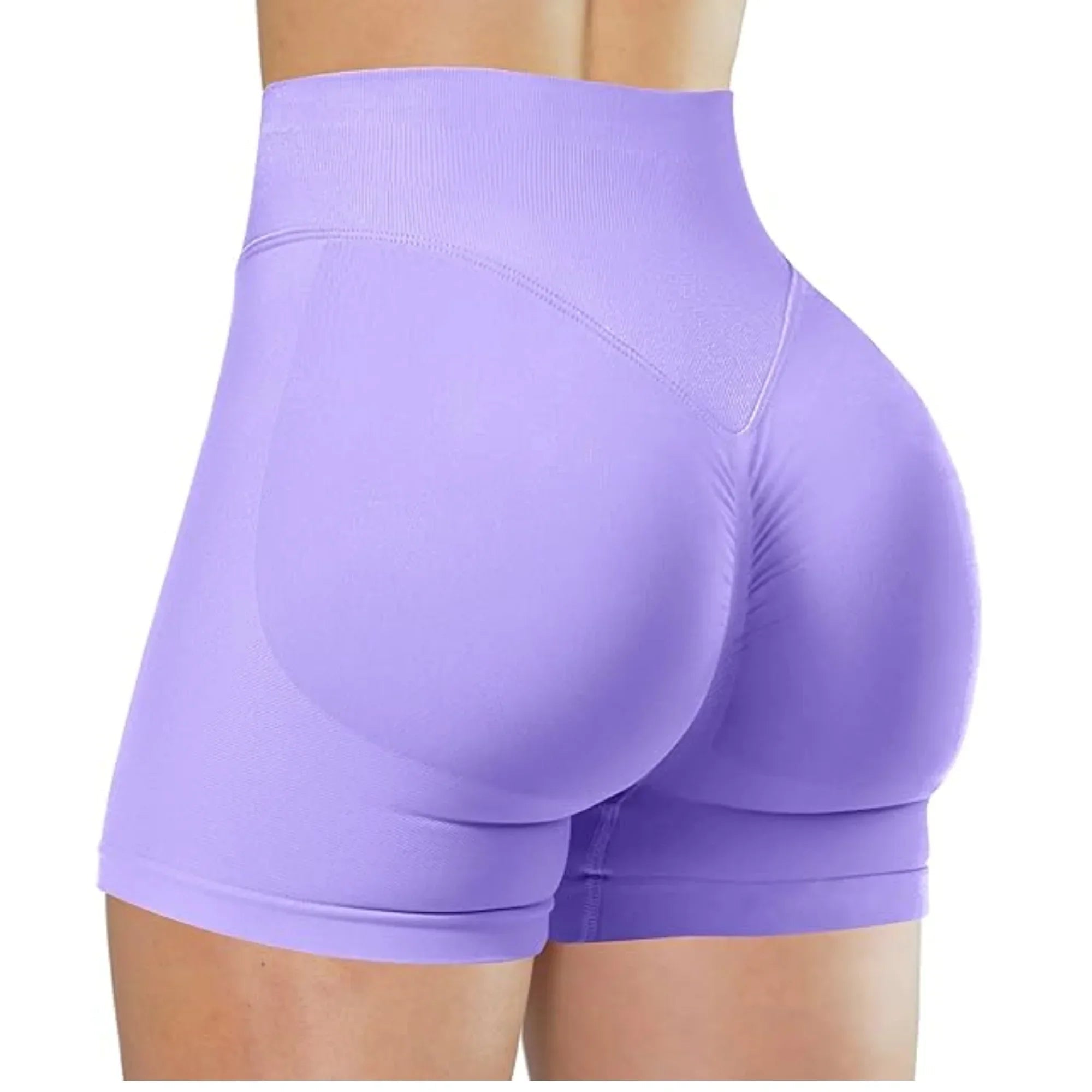 Short de sport pour femme sans couture, taille haute, moulant, pour fitness, entraînement, yoga, course à pied, cyclisme, avec effet push-up - FATAONShort de sport pour femme sans couture, taille haute, moulant, pour fitness, entraînement, yoga, course à pied, cyclisme, avec effet push-upMode FemmeFATAON