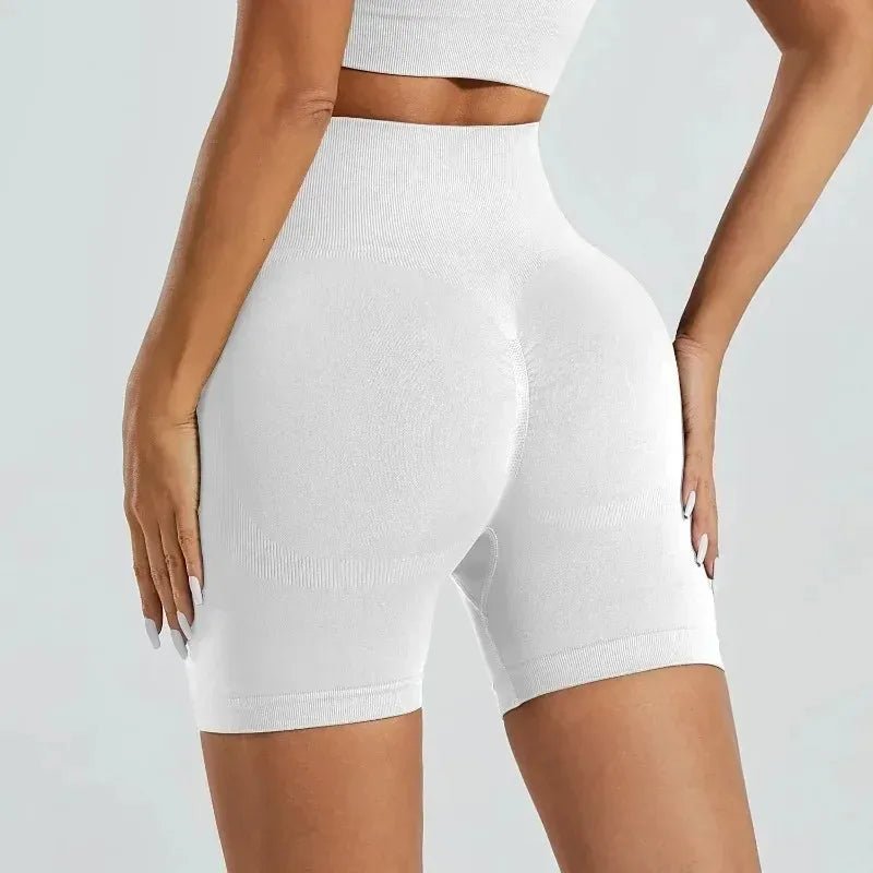 Short de sport pour femme sans couture, taille haute, moulant, pour fitness, entraînement, yoga, course à pied, cyclisme, avec effet push-up - FATAONShort de sport pour femme sans couture, taille haute, moulant, pour fitness, entraînement, yoga, course à pied, cyclisme, avec effet push-upMode FemmeFATAON
