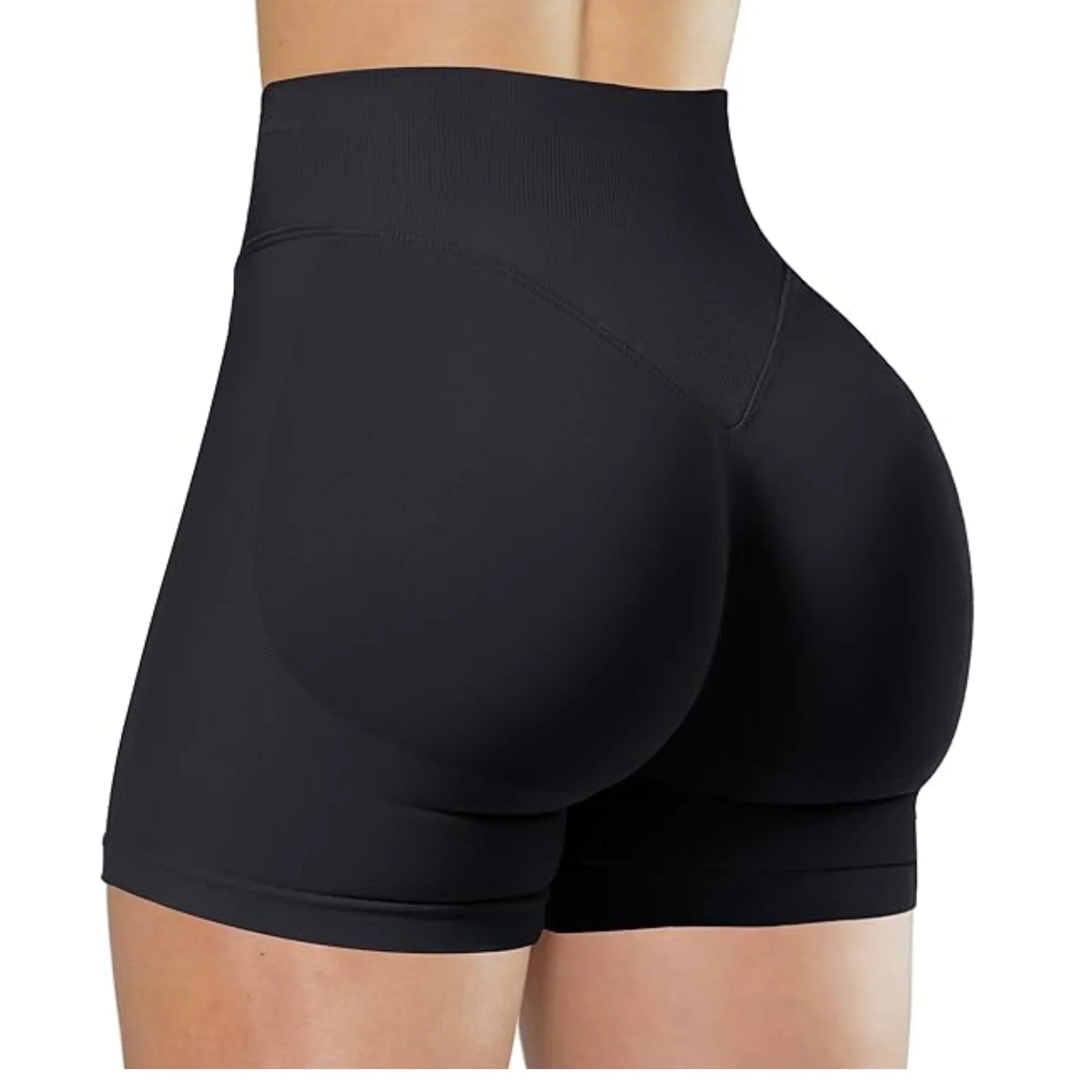 Short de sport pour femme sans couture, taille haute, moulant, pour fitness, entraînement, yoga, course à pied, cyclisme, avec effet push-up - FATAONShort de sport pour femme sans couture, taille haute, moulant, pour fitness, entraînement, yoga, course à pied, cyclisme, avec effet push-upMode FemmeFATAON