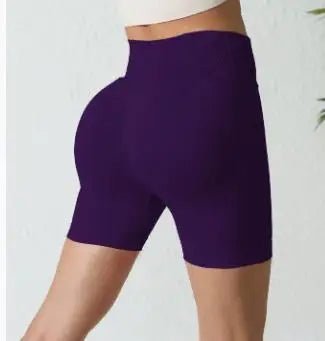 Short de sport pour femme sans couture, taille haute, moulant, pour fitness, entraînement, yoga, course à pied, cyclisme, avec effet push-up - FATAONShort de sport pour femme sans couture, taille haute, moulant, pour fitness, entraînement, yoga, course à pied, cyclisme, avec effet push-upMode FemmeFATAON