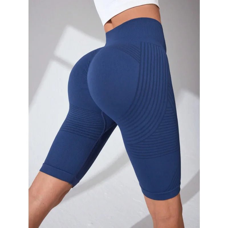 Short de Yoga taille haute sans couture pour femmes, tricoté, Slim, pour entraînement, course à pied, Leggings esthétiques linéaires, extensible, levage des hanches - FATAONShort de Yoga taille haute sans couture pour femmes, tricoté, Slim, pour entraînement, course à pied, Leggings esthétiques linéaires, extensible, levage des hanchesFitness FemmeFATAON