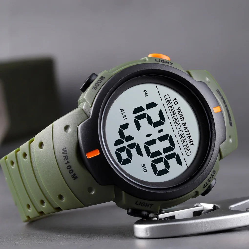 SKMEI-Montre-bracelet numérique étanche pour homme, 1560 m, 2 fois, 10 ans, batterie, réveil, sport, fitness, 100 - FATAONSKMEI-Montre-bracelet numérique étanche pour homme, 1560 m, 2 fois, 10 ans, batterie, réveil, sport, fitness, 100Mode HommeFATAON