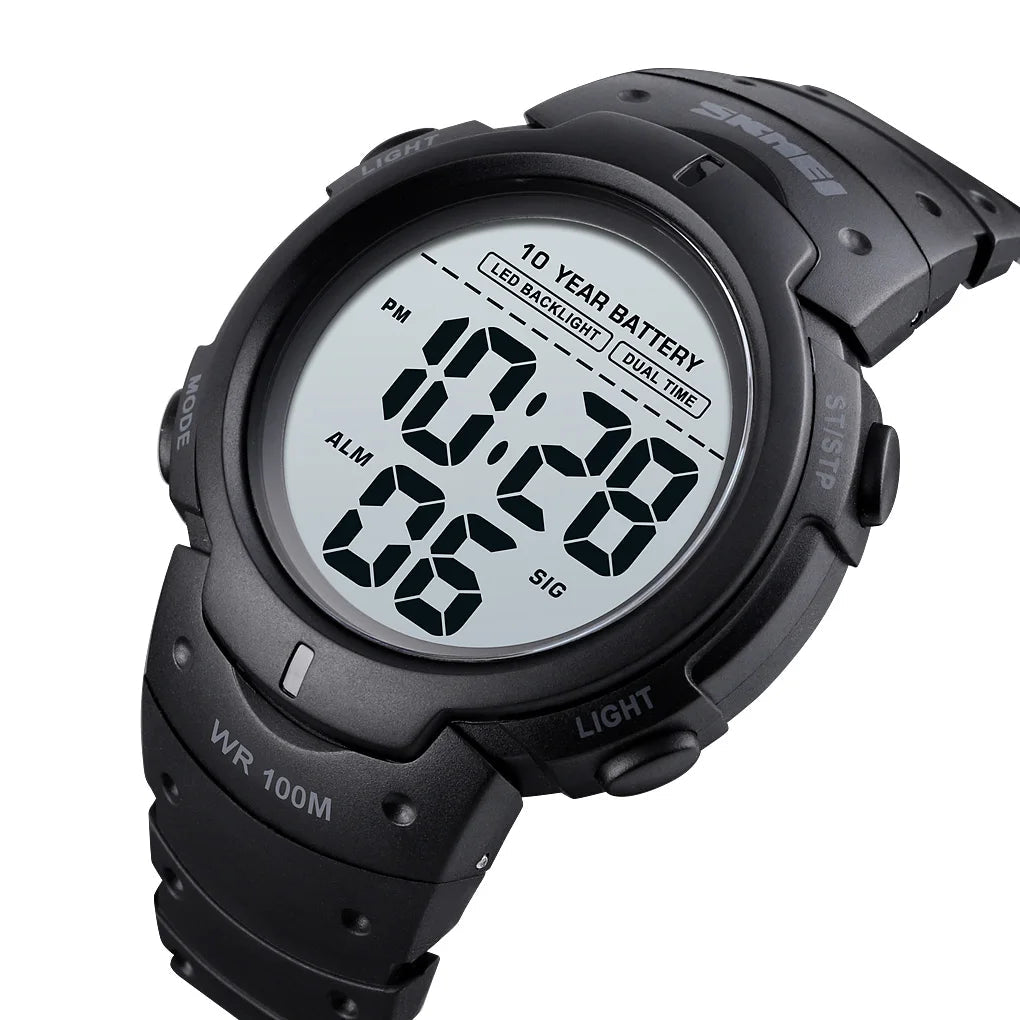 SKMEI-Montre-bracelet numérique étanche pour homme, 1560 m, 2 fois, 10 ans, batterie, réveil, sport, fitness, 100 - FATAONSKMEI-Montre-bracelet numérique étanche pour homme, 1560 m, 2 fois, 10 ans, batterie, réveil, sport, fitness, 100Mode HommeFATAON