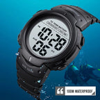 SKMEI-Montre-bracelet numérique étanche pour homme, 1560 m, 2 fois, 10 ans, batterie, réveil, sport, fitness, 100 - FATAONSKMEI-Montre-bracelet numérique étanche pour homme, 1560 m, 2 fois, 10 ans, batterie, réveil, sport, fitness, 100Mode HommeFATAON