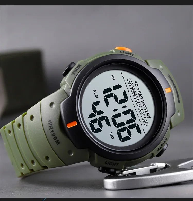 SKMEI-Montre-bracelet numérique étanche pour homme, 1560 m, 2 fois, 10 ans, batterie, réveil, sport, fitness, 100 - FATAONSKMEI-Montre-bracelet numérique étanche pour homme, 1560 m, 2 fois, 10 ans, batterie, réveil, sport, fitness, 100Mode HommeFATAON