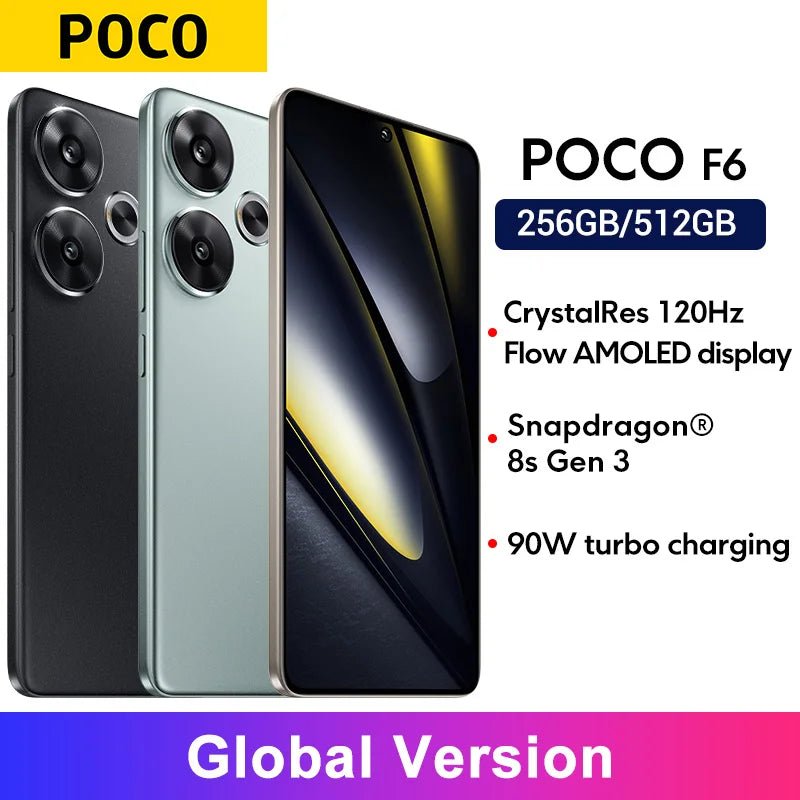 Smartphone POCO F6 5G version globale, charge turbo 90W, Snapdragon 8s Gen 3, NFC, 5000 mAh, écran AMOLED Flow DotDisplay 6,67 pouces 120 Hz - FATAONSmartphone POCO F6 5G version globale, charge turbo 90W, Snapdragon 8s Gen 3, NFC, 5000 mAh, écran AMOLED Flow DotDisplay 6,67 pouces 120 HzProductivité & OrganisationFATAON