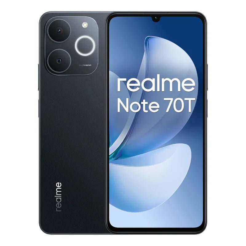 Smartphone Realme Note 70T AI, version mondiale, écran 6,75 pouces 90 Hz, batterie 6000 mAh, appareil photo AI 13 MP, chipset octa-core, IP54 - FATAONSmartphone Realme Note 70T AI, version mondiale, écran 6,75 pouces 90 Hz, batterie 6000 mAh, appareil photo AI 13 MP, chipset octa-core, IP54Productivité & OrganisationFATAON