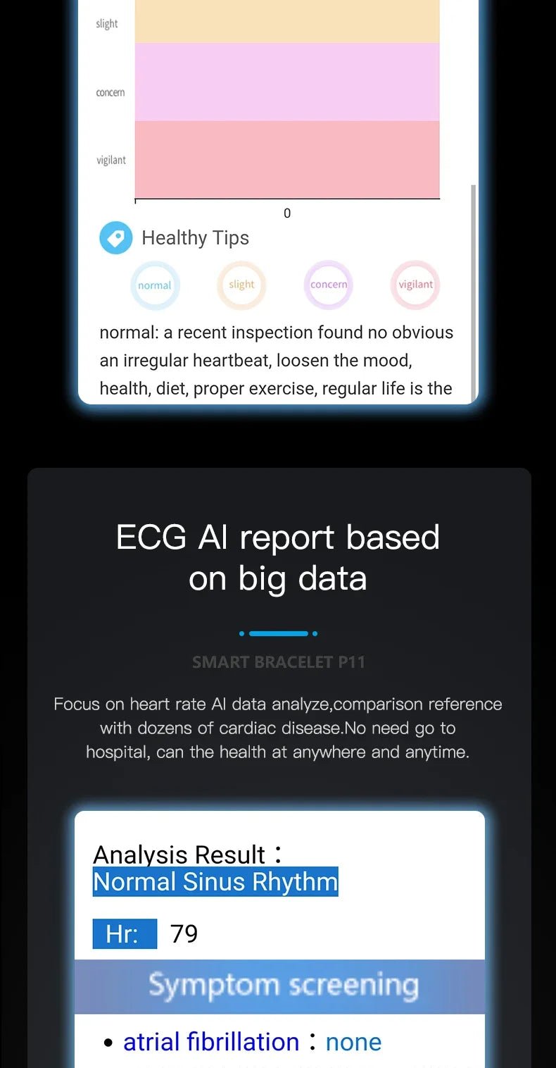 Smartwatch Ekg Bracelet intelligent étanche P11 Plus Bracelet intelligent traqueur d'activité sang oxygène Smartband Bracelet de Fitness - FATAONSmartwatch Ekg Bracelet intelligent étanche P11 Plus Bracelet intelligent traqueur d'activité sang oxygène Smartband Bracelet de FitnessFitness & SportFATAON