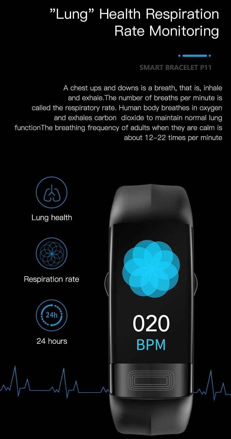 Smartwatch Ekg Bracelet intelligent étanche P11 Plus Bracelet intelligent traqueur d'activité sang oxygène Smartband Bracelet de Fitness - FATAONSmartwatch Ekg Bracelet intelligent étanche P11 Plus Bracelet intelligent traqueur d'activité sang oxygène Smartband Bracelet de FitnessFitness & SportFATAON