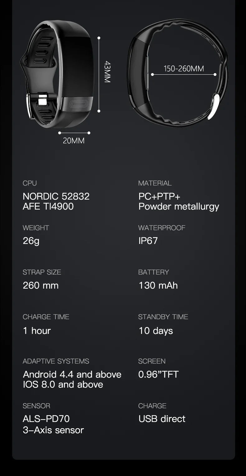 Smartwatch Ekg Bracelet intelligent étanche P11 Plus Bracelet intelligent traqueur d'activité sang oxygène Smartband Bracelet de Fitness - FATAONSmartwatch Ekg Bracelet intelligent étanche P11 Plus Bracelet intelligent traqueur d'activité sang oxygène Smartband Bracelet de FitnessFitness & SportFATAON